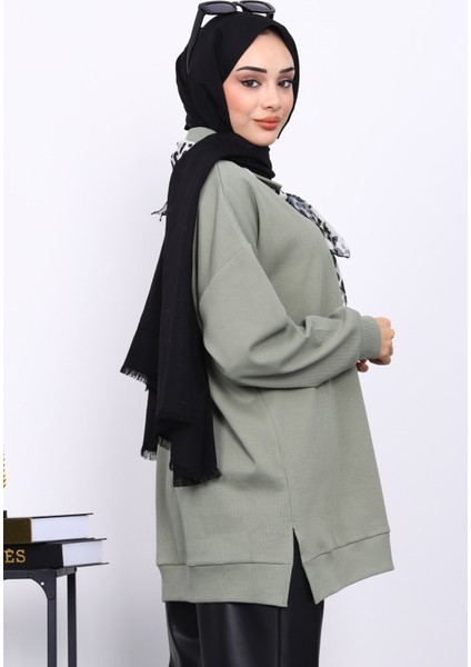 Haki Fular Detaylı Yakalı Tunik fırsatları