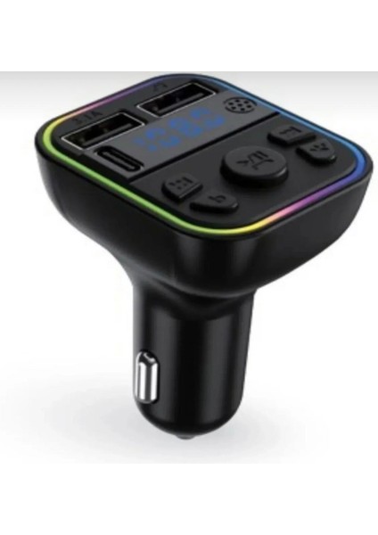 Aft-12 Bluetooth 5.0 Fm Transmitter - Hızlı Type-C Girişli Araç Şarj Adaptörü ve Mp3 Çalar