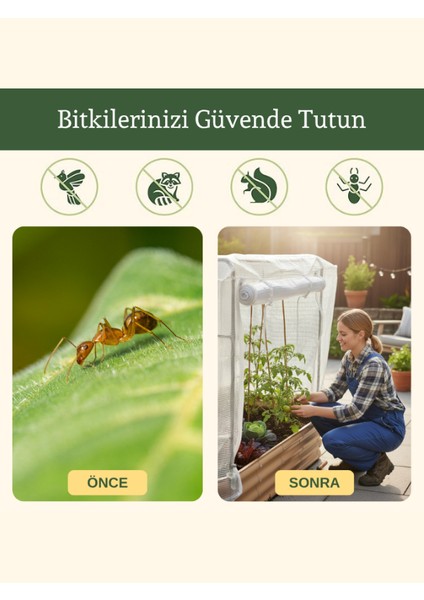 Seralı Modüler Yükseltilmiş Bahçe Yatağı Yükseltilmiş Sebze Yatağı No:7 (140X85) Gri fiyatları