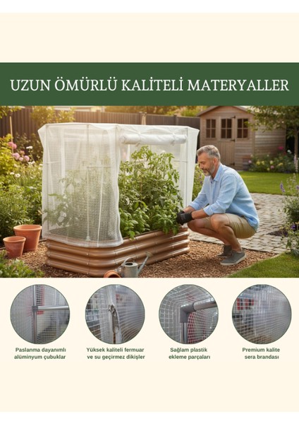 Seralı Modüler Yükseltilmiş Bahçe Yatağı Yükseltilmiş Sebze Yatağı No:7 (140X85) Gri modelleri