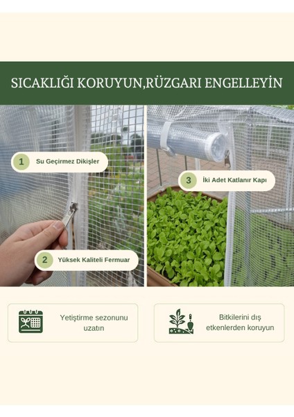 Seralı Modüler Yükseltilmiş Bahçe Yatağı Yükseltilmiş Sebze Yatağı No:7 (140X85) Gri fırsatları