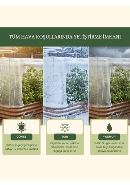 Seralı Modüler Yükseltilmiş Bahçe Yatağı Yükseltilmiş Sebze Yatağı No:7 (140X85) Gri indirimleri