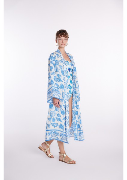 Desenli Kimono Emp.mavi 19343827000 indirimleri