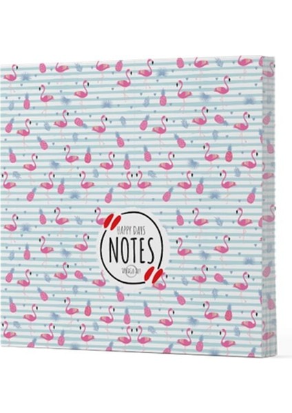 Flamingo 4 - Çizgisiz Yan Boyamalı Defter