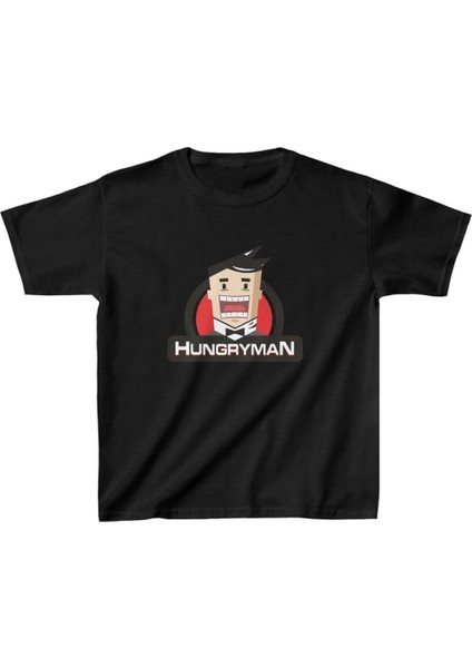 Unisex Çocuk Baskılı T-Shirt - Siyah -Vlmr