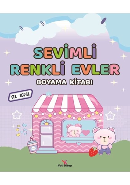 Sevimli Renkli Evler Boyama Kitabı