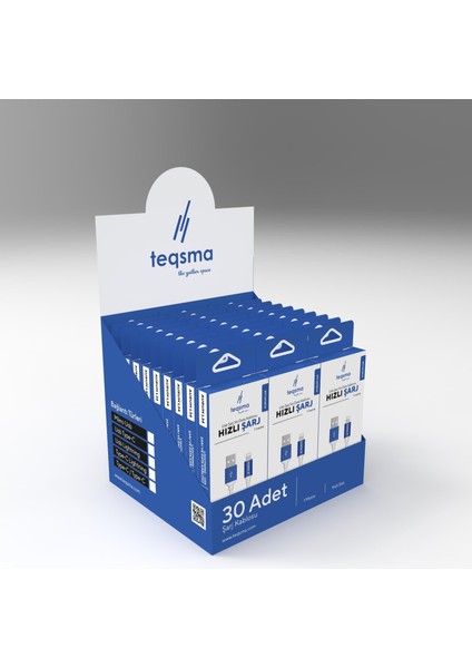 Aurum L34 Lightning - USB Kablo 3.4A 100CM 30'lu Koli