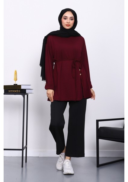 Mürdüm Düğme Detaylı Modal Sweat fiyatları