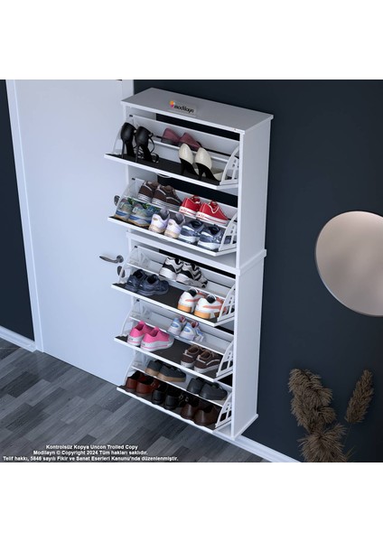 Varbi Umay' 2 Li Asma Antre 72X 193X 26 cm 5 Düşer Kapak 10 Gözayakkabılık modelleri