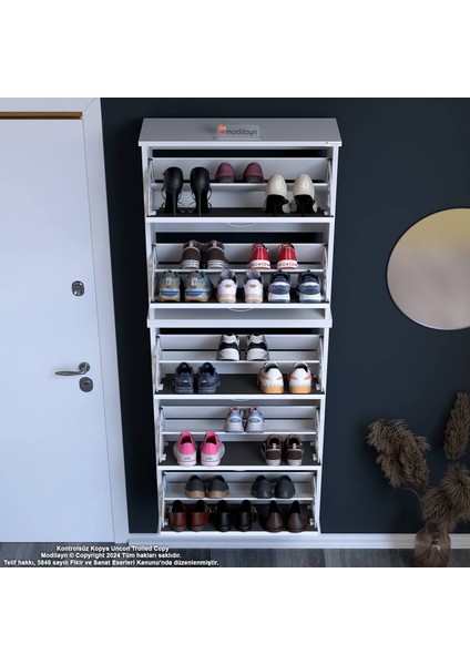 Varbi Umay' 2 Li Asma Antre 72X 193X 26 cm 5 Düşer Kapak 10 Gözayakkabılık indirimleri