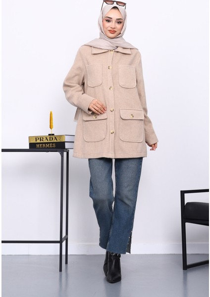 Vizon Cepli Düğmeli Kaşe Ceket fiyatları