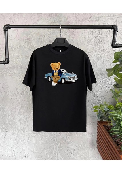 Unisex Çocuk Baskılı T-Shirt - Siyah -Vlmr