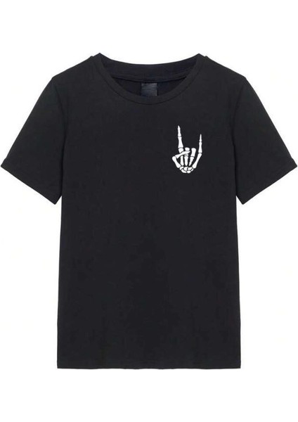 Erkek Baskılı Oversize T-Shirt - Siyah -Vlmr modelleri