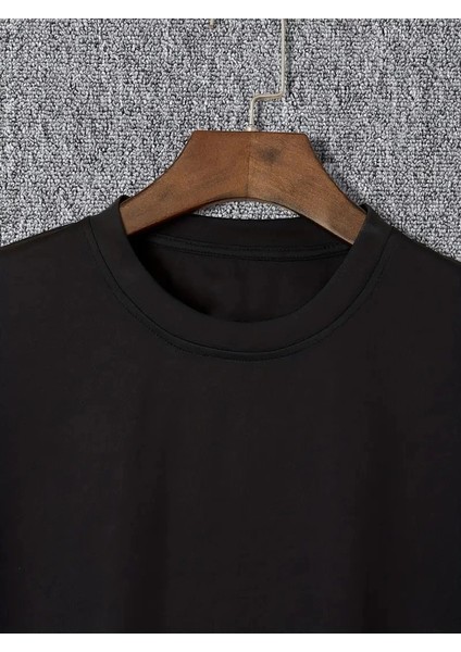 20/1 Penye Compack I Trıed To Warn You. Baskılı Oversize Bisiklet Yaka T-Shirt - Siyah -Vlmr fiyatları