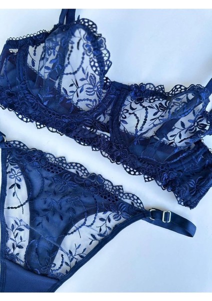 Dantel Kapsız Sütyen Takımı