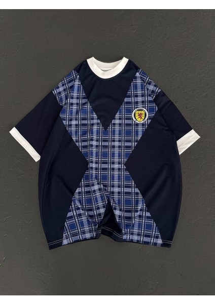 Unisex Bisiklet Yaka Baskılı Oversize T-Shirt - Siyah -Vlmr indirimleri