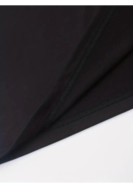 Erkekler Için Ön Arka Baskılı Perfectly Günlük Kısa Kol Tişört - Siyah -Vlmr fiyatları