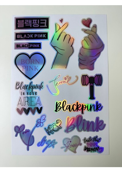 Blackpınk K-Pop Hologram Sticker Seti (17 Parça) – Laptop, Defter, Telefon Için Etiket fiyatları