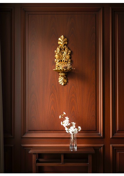 Istiridye Model El Oyması Ahşap Dekoratif Mumluk & Şamdan