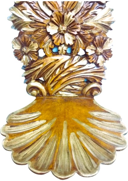 Istiridye Model El Oyması Ahşap Dekoratif Mumluk & Şamdan