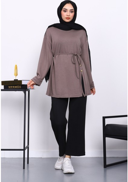 Koyuv Vizon Düğme Detaylı Modal Sweat fiyatları