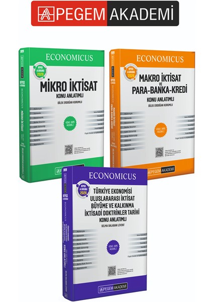 Pegem Akademi Kpss A Grubu Iktisat Konu Anlatımlı Set - 3 Kitap fiyatları