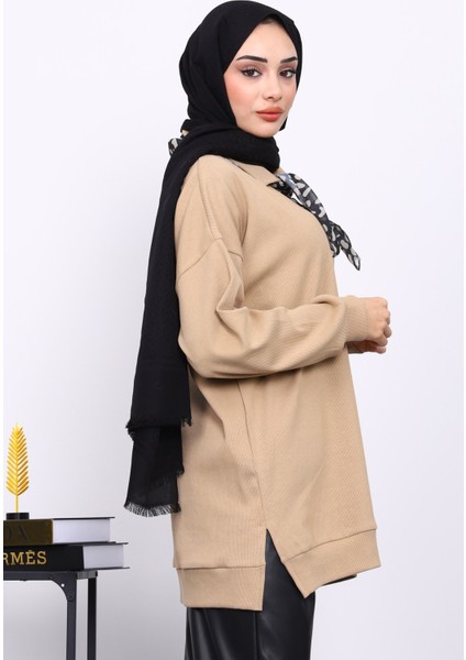 Vizon Fular Detaylı Yakalı Tunik fırsatları