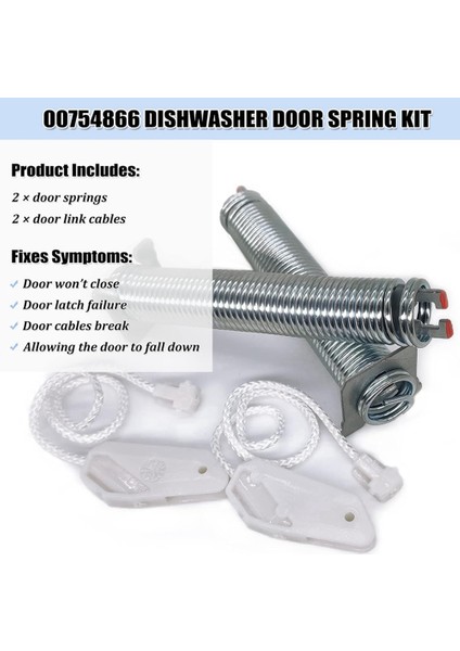 Bosch/thermador/gaggenau Bulaşık Makinesi Kapı Menteşesi Parçaları Için 00754866 Bulaşık Makinesi Kapı Yay ve Kablo Takımı Yükseltildi (Yurt Dışından) fiyatları