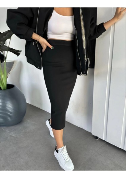 Ryse Kadın Mevsim Kaşe Fermuarlı Ceket Etek Takım Kaşmir -Vlmr fiyatları