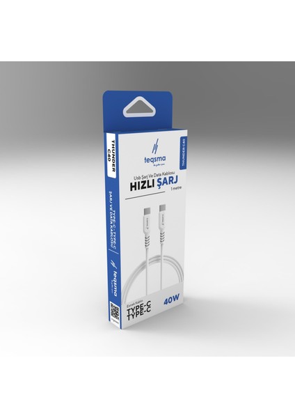 Thunder C40 Type-C - Type-C Kablo 40W 100CM 10'lu Koli modelleri