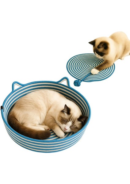 3010 El Yapımı Tres Ip Kedi Yatağı ve Maymun Yumruğu Oyun Pedi