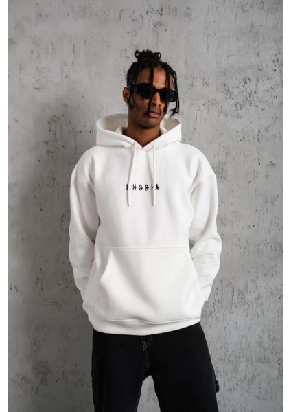 Erkek Astronot Baskılı Kapüşonlu Sweat - Beyaz -Vlmr fiyatları