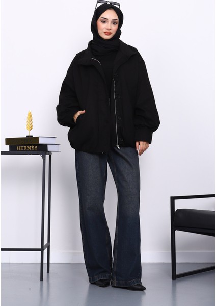 Siyah Pileli Astarlı Gabardin Ceket fiyatları