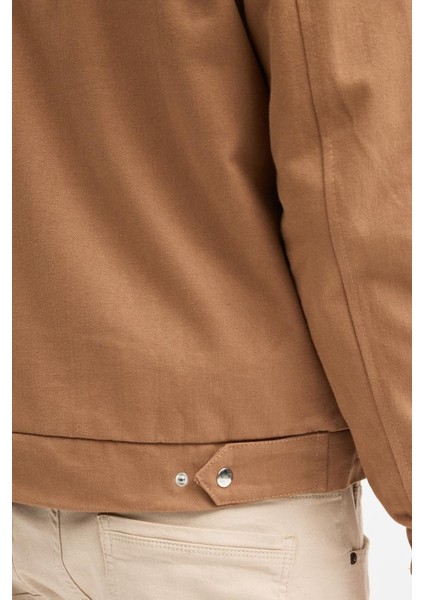 Erkek Gabardin Fermuarlı Çift Cepli Astarlı Workwear Ceket indirimleri