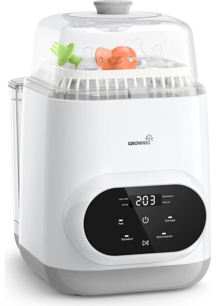 Baby Bottle Washer Pro Hepsi Bir Arada Şişe Temizleyici, Sterilizatör ve Kurutma Makinesi Şişeler, Pompa Parçaları ve Bebek Ürünleri Için Biberon Temizleyici Elde Yıkama Yerine Geçer