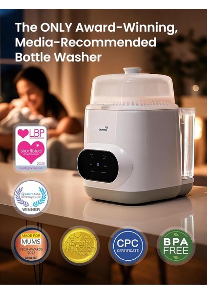 Baby Bottle Washer Pro Hepsi Bir Arada Şişe Temizleyici, Sterilizatör ve Kurutma Makinesi Şişeler, Pompa Parçaları ve Bebek Ürünleri Için Biberon Temizleyici Elde Yıkama Yerine Geçer fiyatları