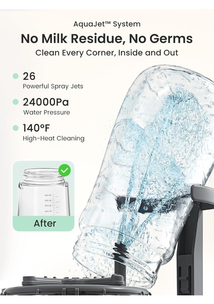 Baby Bottle Washer Pro Hepsi Bir Arada Şişe Temizleyici, Sterilizatör ve Kurutma Makinesi Şişeler, Pompa Parçaları ve Bebek Ürünleri Için Biberon Temizleyici Elde Yıkama Yerine Geçer modelleri
