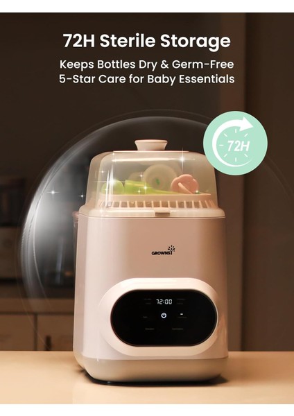 Baby Bottle Washer Pro Hepsi Bir Arada Şişe Temizleyici, Sterilizatör ve Kurutma Makinesi Şişeler, Pompa Parçaları ve Bebek Ürünleri Için Biberon Temizleyici Elde Yıkama Yerine Geçer indirimleri