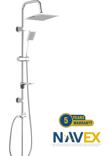 Nord Kolonlu Krom Yağmurlama Duş Seti 5 Yıl Garantili