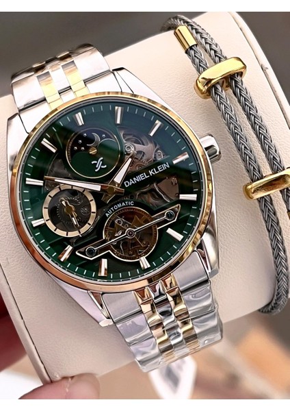 Otomatik Mekanizma Mehtap ve Güneş Kadranlı 2 Yıl Garantili Erkek Kol Saati OTM.14266.3