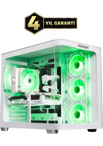 Tulpar Td3 V1.1.2 Amd Ryzen 5 7500F A620A Anakart 16GB 1tb RX9060 Xt Freedos Masaüstü Oyun Bilgisayarı - Beyaz