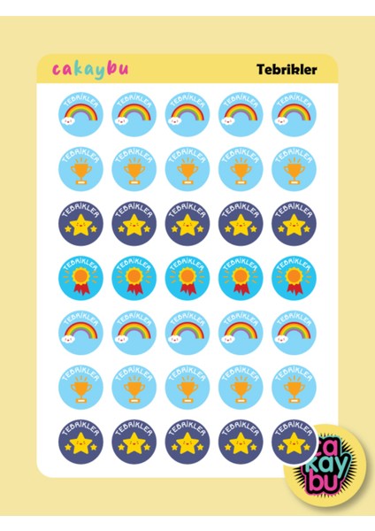 Tebrikler Öğretmen Motivasyon Sticker