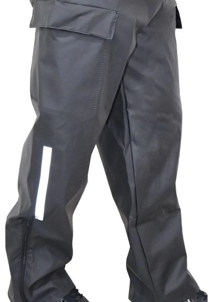 Yağmurluk Takım (Bahçıvan Tipi Askılı Pantolon ve Mont) - Siyah -Vlmr indirimleri