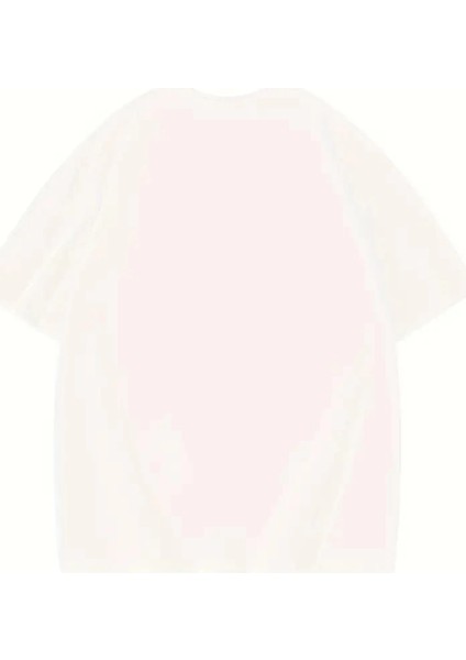 Kadın Eğlenceli Harf Ny Baskılı Bisiklet Yaka Tişört- Beyaz -Vlmr modelleri