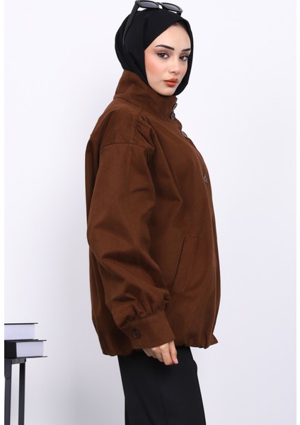 Kahverengi Pileli Astarlı Gabardin Ceket fırsatları