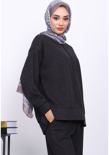 Antrasit Üst ve Pantolonu Nervür Dikişli Selanik Takım modelleri