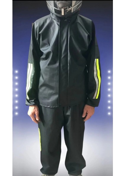 Motorcu Kurye Su Geçirmez Yağmurluk Takım - Siyah -Vlmr fiyatları