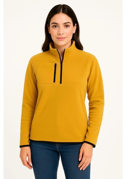 Kadın Polar Kazak - Sarı -Vlmr modelleri