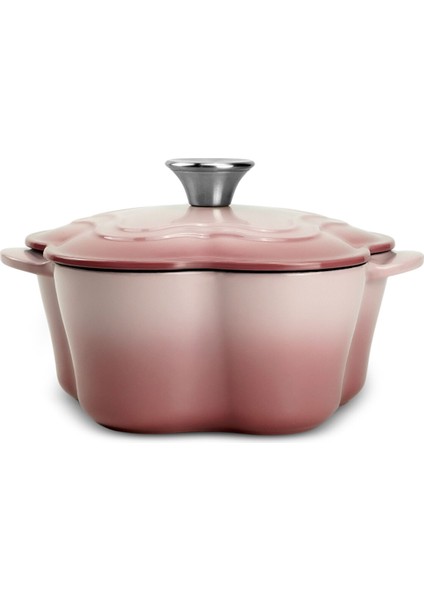 Flower Demir Döküm Tencere Pembe 20 cm fiyatları