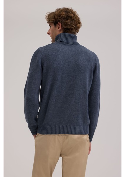 İndigo Slim Fit Tam Balıkçı Yaka Erkek Triko fırsatları